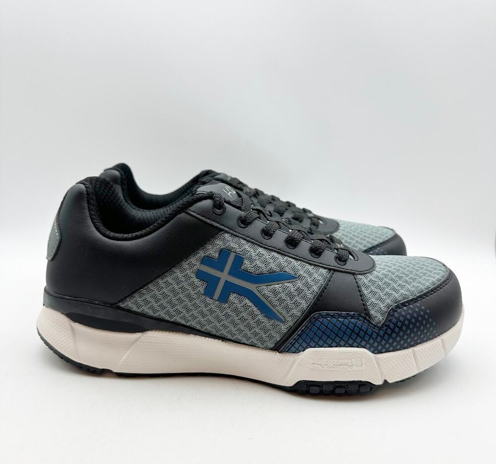 KURU Mens Quantum Athletic Shoes Size 8.5 WIDE Black White Gray Sneakers NWOB